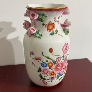 VINTAGE Floral DECOR CHINA PORCELAIN VASE